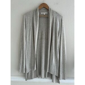 Nordstrom Collection Cashmere Blend Open Cardigan Large Cream Lagenlook Quiet